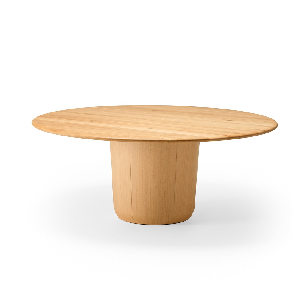 [BNR-17972] One Lux Round Table (DIA:1350mm H:710mm(H740) H2:670mm(H700), Japanese Elm)