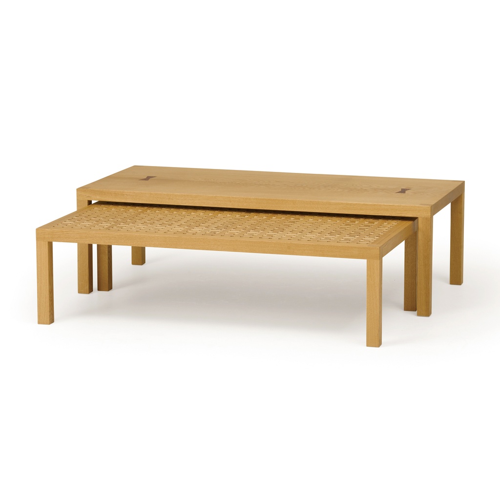 [BNR-17983] Ippongi Nest Table (Set: L 1180×540×350 + S 1080×540×300, Oak)