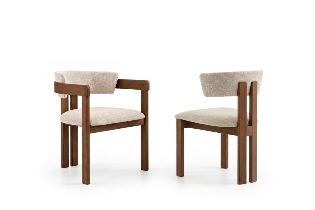 [PC-BENURRI-19886] Ines Chair and Armchair (ArmchairW: 54 - D: 56.5 - H: 76 - SH: 47)