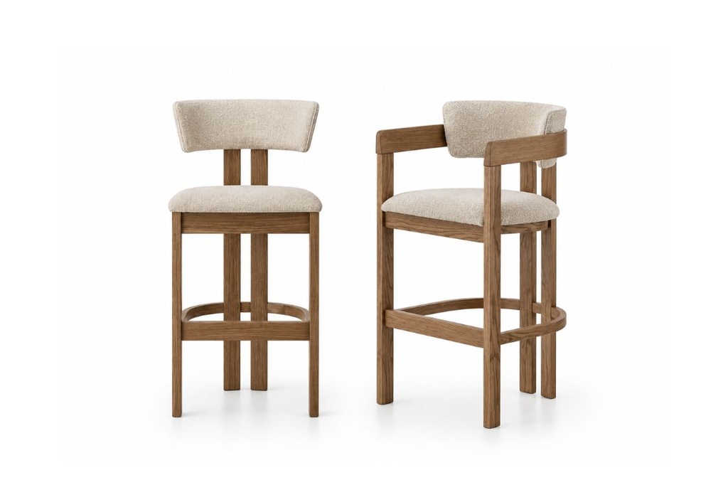 [PC-BENURRI-19888] Ines Stool (Stool · With ArmrestsW: 56 - D: 56 - H: 105 - SH: 75)