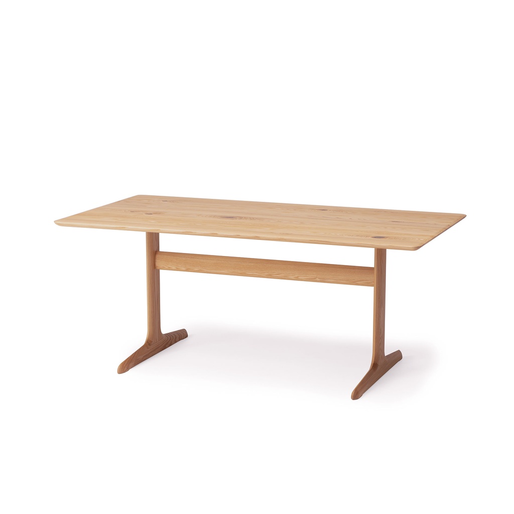 [BNR-17731] Wing Lux Trestle Solid Wood Table (W:1500mm D:850mm H:680mm(D710/H740) H1:650mm(D680/H710) WBL:1050mm, Japanese Ash)