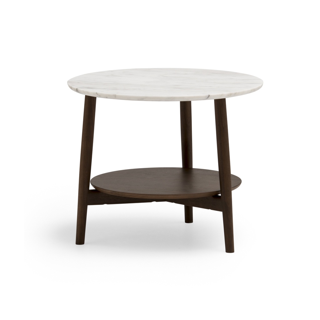 [BNR-4881] Kamuy Lux Round Table 58 (Marble) (Japanese Oak)