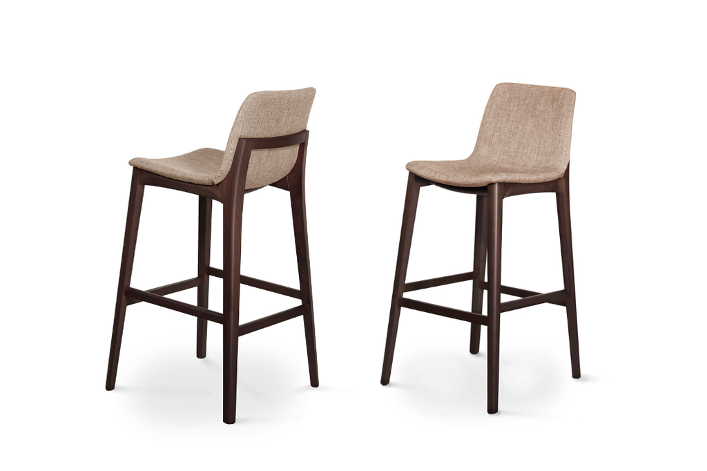 [5463.2] Ellen Stool (WG - Wenge, Customer Fabric)